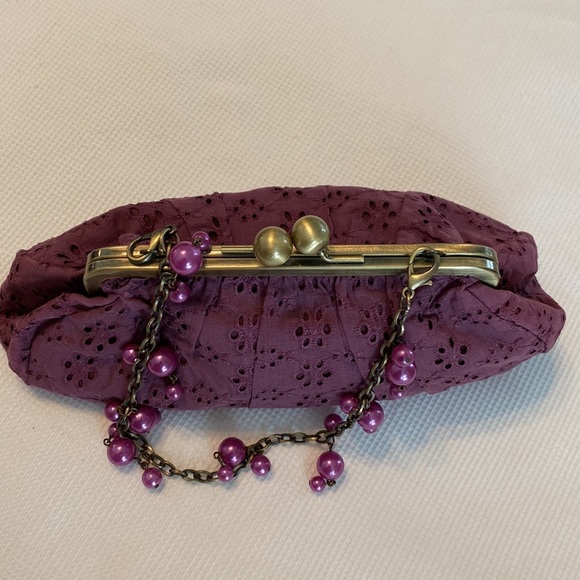 Tara Jarmon for Target Purple Mini Purse with Beaded straps - Picture 3 of 12